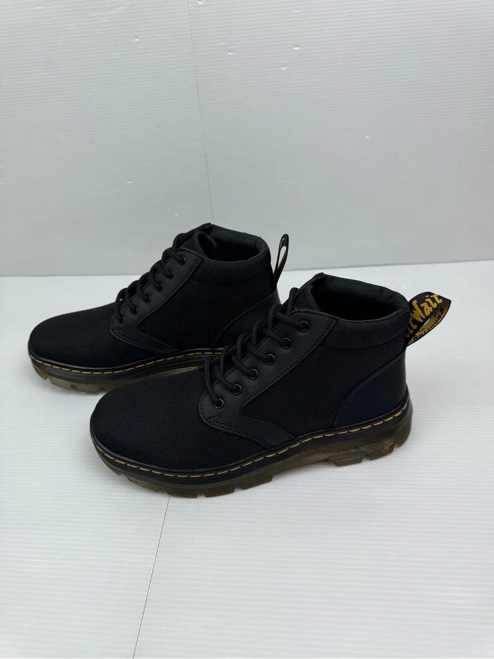 Dr. Doc Martens Bonny Air Wair Boots Unisex US Men 8 Women 9 Black Nylon Canvas